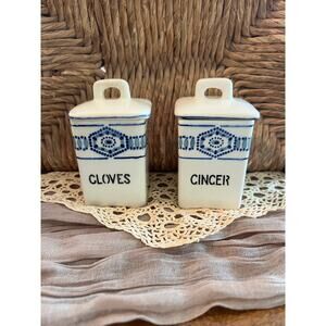 Vintage Czechoslovakian spice jars
